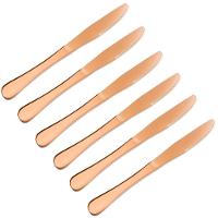 Kit Jogo De Corte Gold Rose Refeição 12pçs Inox Rústico Luxo - 1