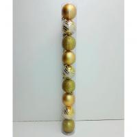 Kit 36 Bolas Natalino Enfeite árvore De Natal Gliter Dourada - 3