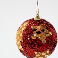 Kit 6 Enfeite Bolas Natalina árvore Natal Artesanal Estrela