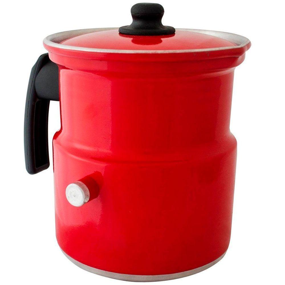 Kit Chaleira E Leiteira Gulê Alumínio 2 Peças Vermelho - 3