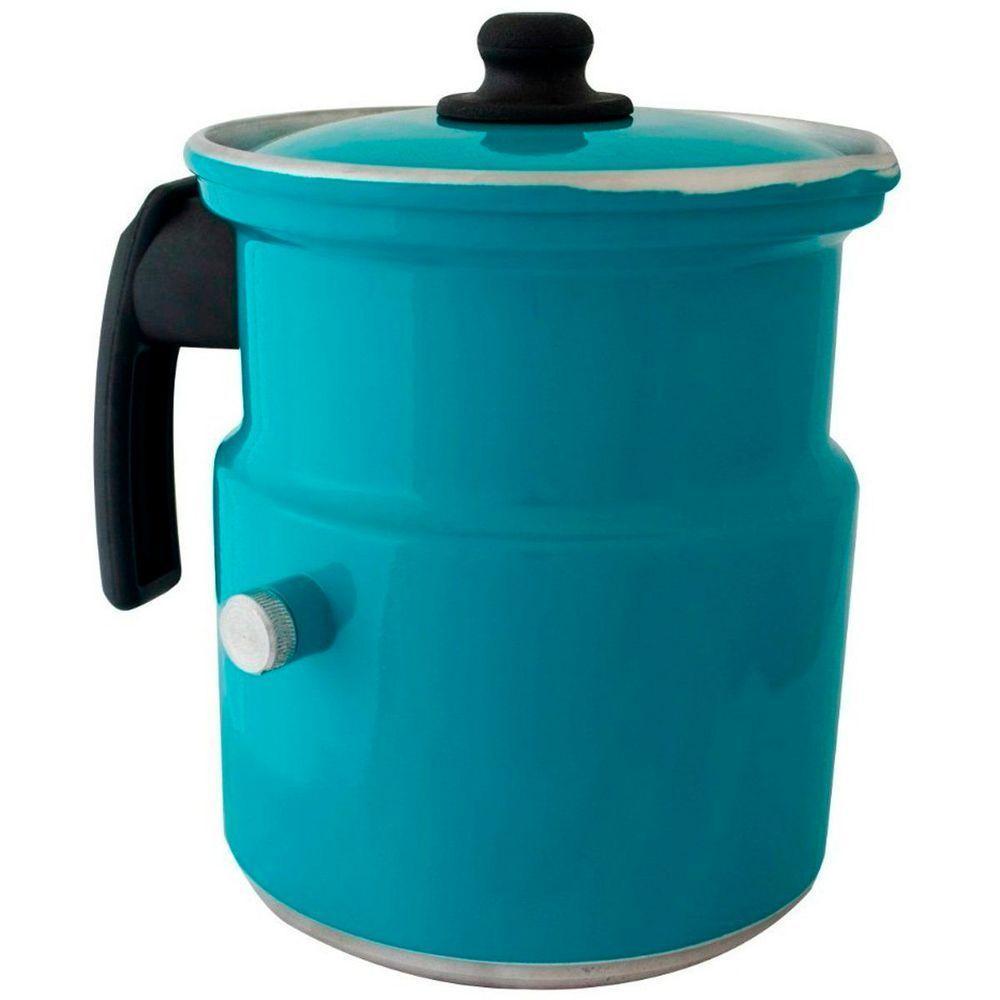 Kit Chaleira Leiteira E Bule Gulê Alumínio 3 Peças Turquesa - 5