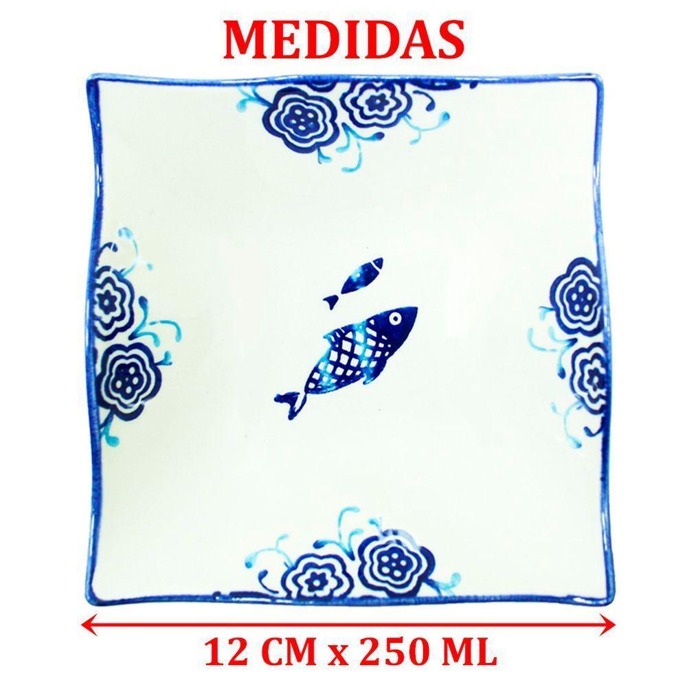 Kit 4 Tigela Sobremesa Bowl Praia Peixe Oceano Náutico 14cm - 2