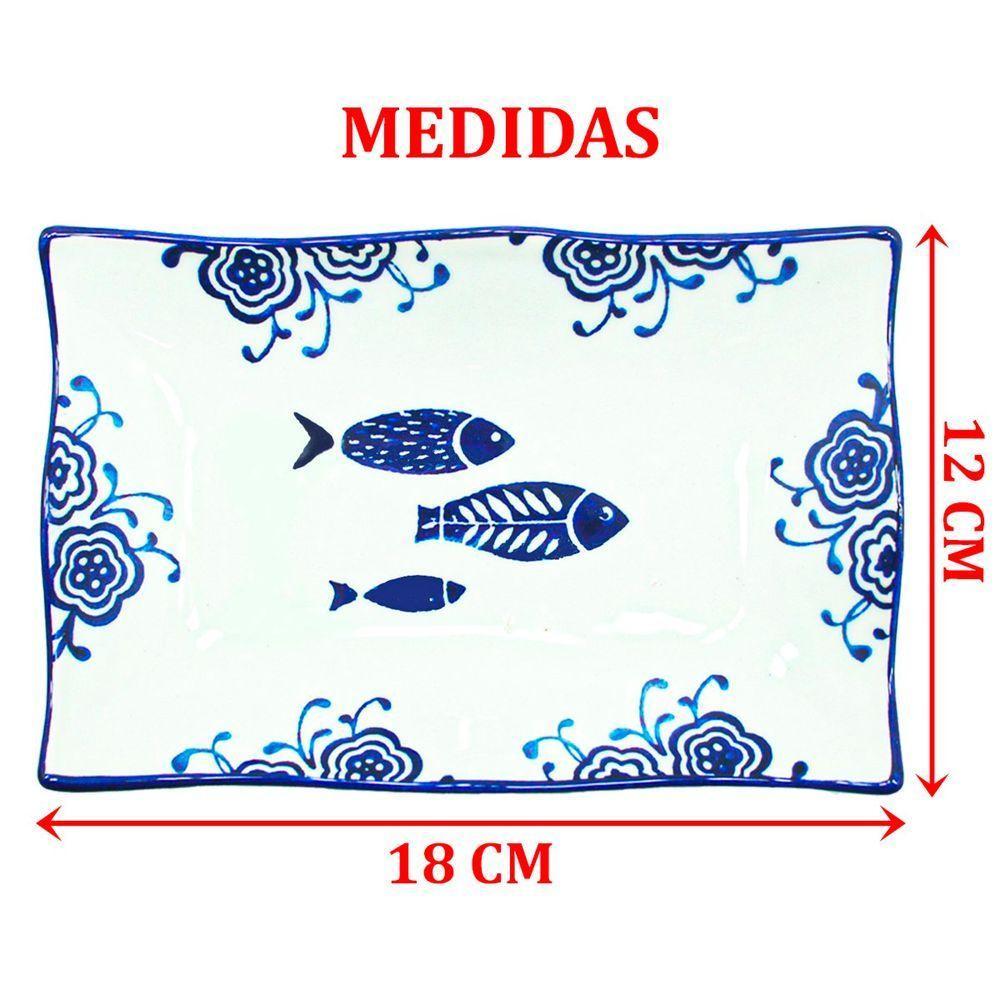 Kit 10 Petisqueiras Bowl Pequena Travessa Oceano Peixe 200ml - 2