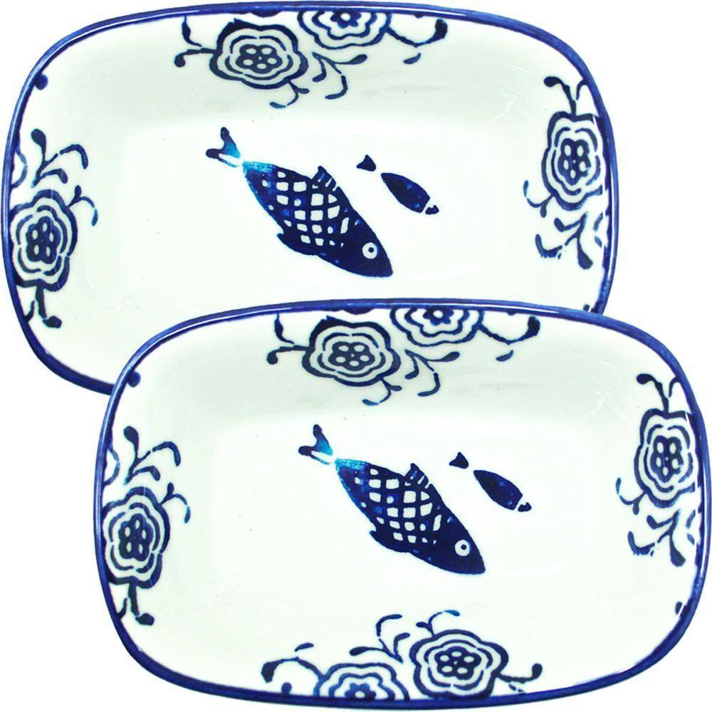 Kit 12 Petisqueiras Travessa Pequena Bowl Peixe Oceano 100ml - 1