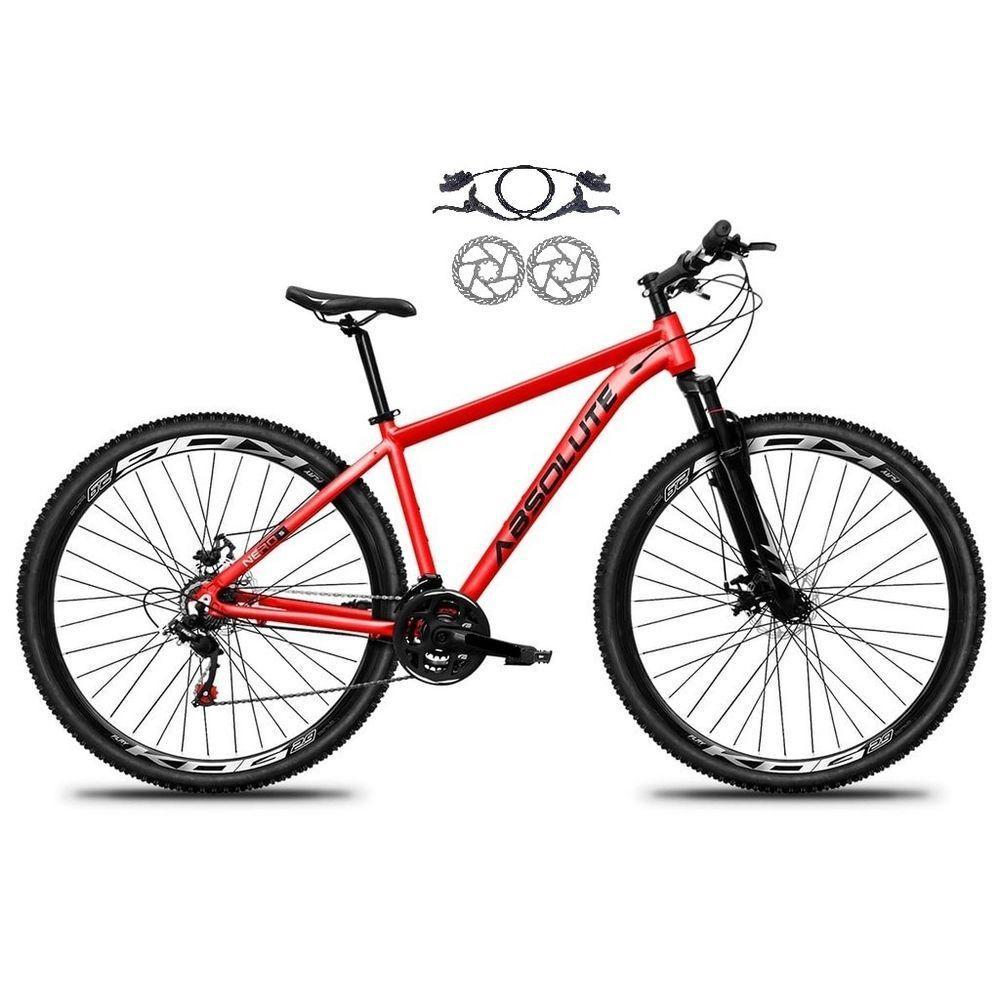 Bicicleta Aro 29 Absolute Nero 5 Alumínio 21v Freio A Disco Hidráulico Garfo Suspensão - Vermelho Tam.17 - 1
