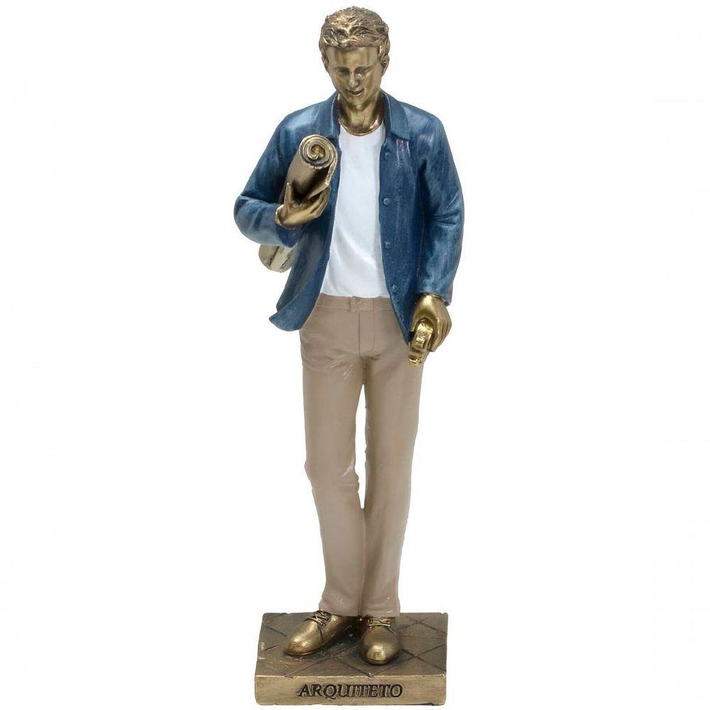 Estatueta Profissão Arquiteto Escultura Resina Enfeite 25cm - 1