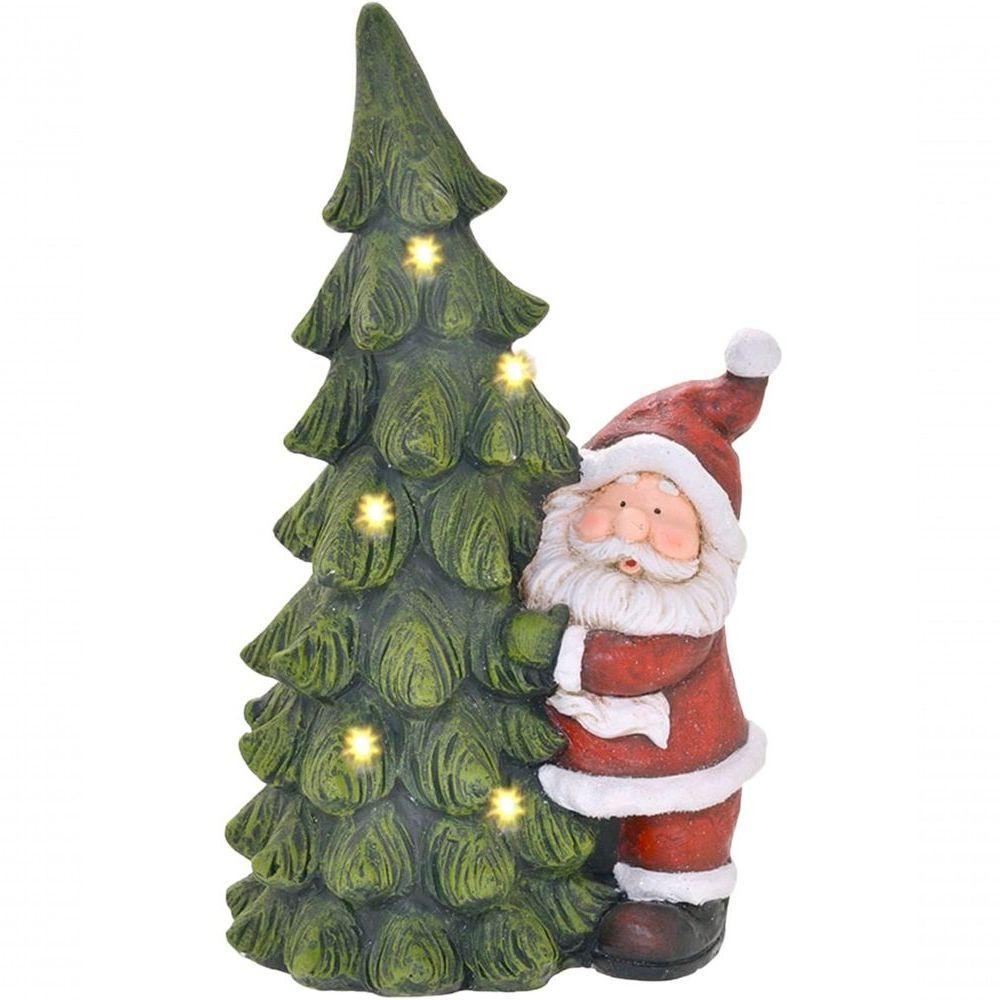 Estatueta Natalina Papai Noel árvore Natal Luzes Leds 47cm - 1