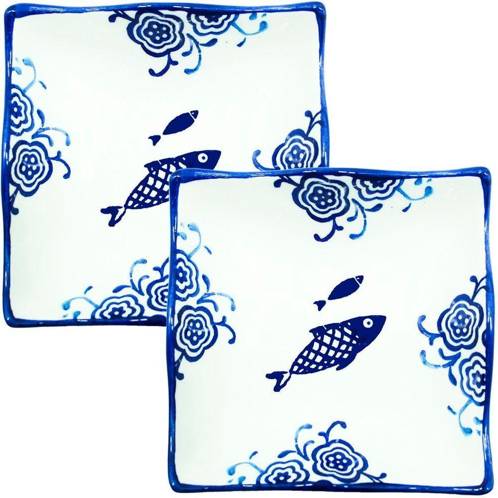 Kit 6 Tigela Sobremesa Bowl Praia Peixe Oceano Náutico 12cm - 1