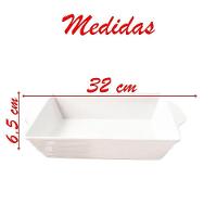 Kit 02 Travessas Melamina Retangular Branca 2,1 Ml - 2