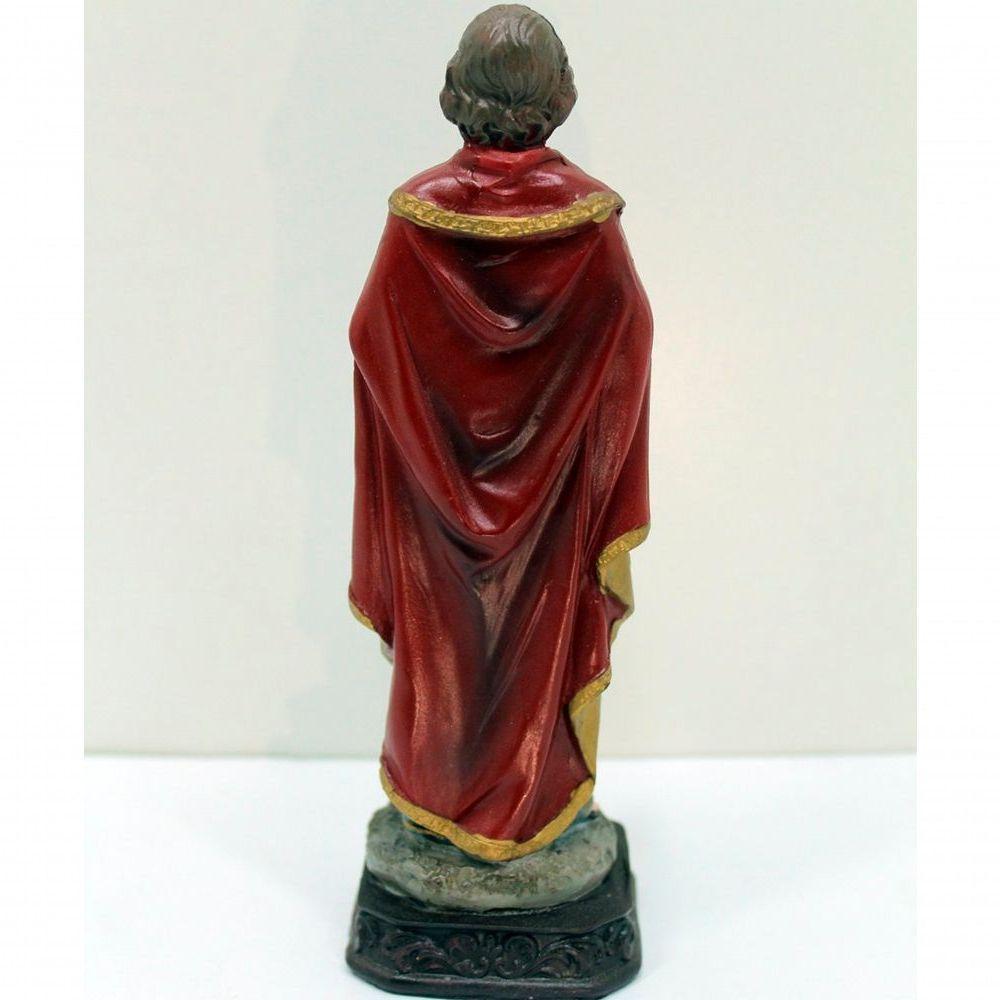 Escultura Imagem De São Pedro Estatueta Enfeite Resina 16cm - 4