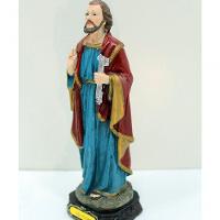 Escultura Imagem De São Pedro Estatueta Enfeite Resina 16cm - 5