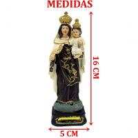 Estatueta Imagem Nossa Senhora Do Carmo Resina Enfeite 16cm - 2