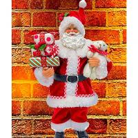 Boneco Papai Noel Tradicional Coleção Presente Ursinho 30cm - 3
