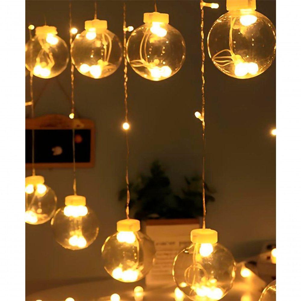 Pisca Decorativo Cordão Varal 12 Lâmpadas Com Led Amarelo 3m - 5