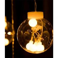 Pisca Decorativo Cordão Varal 12 Lâmpadas Com Led Amarelo 3m - 3