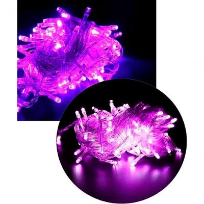 Pisca Cordão 100 Lâmpadas Led Roxo 9 Metros 8 Funções E 220v