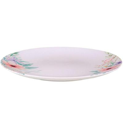 Kit Jogo De Prato Raso Jantar 4pçs 4 Pessoas Floratta 28cm