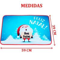 Tapete Capacho Porta Enfeite Boas Festas Decoração 39x59cm