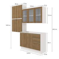 Conjunto Para Banheiro Kappesberg Celeste 4 Peças Branco/nogueira 200cm - 4