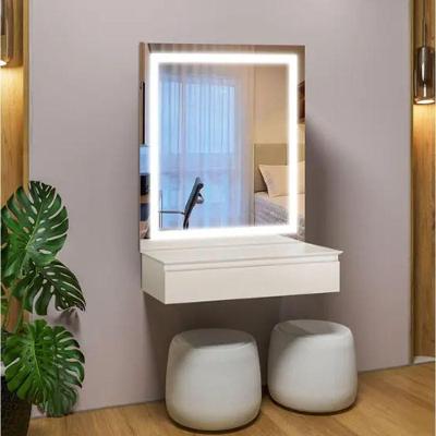 Penteadeira Camarim Paris Com Espelho E Led Off White - Mavaular