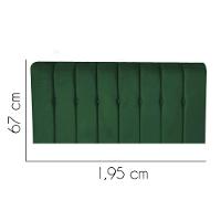 Painel Estofada Kiara 195cm King Size Box Quarto Suede Verde - Gat Magazine - 2