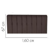 Painel Estofada Kiara 160cm Queen Size Box Quarto Suede Marrom - Gat Magazine - 2