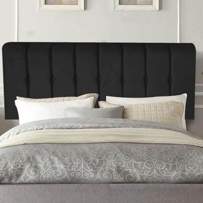 Painel Estofada Kiara 90cm Solteiro Box Quarto Suede Preto - Gat Magazine