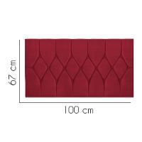 Painel Estofada Istambul Botão Capitonê 100cm Solteiro Para Cama Box Quarto Suede Vermelho - Gat Magazine - 2