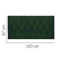 Painel Estofada Istambul Botão Capitonê 160cm Queen Size Para Cama Box Quarto Suede Verde - Gat Magazine - 2
