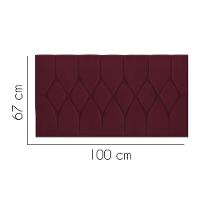 Painel Estofada Istambul Botão Capitonê 100cm Solteiro Para Cama Box Quarto Suede Bordô - Gat Magazine - 2