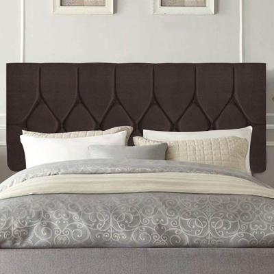 Painel Estofada Istambul Botão Capitonê 140cm Casal Para Cama Box Quarto Suede Marrom - Gat Magazine