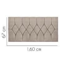 Painel Estofada Istambul Botão Capitonê 160cm Queen Size Para Cama Box Quarto Suede Bege - Gat Magazine - 2