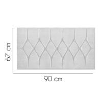 Painel Estofada Istambul Botão Capitonê 90cm Solteiro Para Cama Box Quarto Corino Branco - Gat Magazine - 2