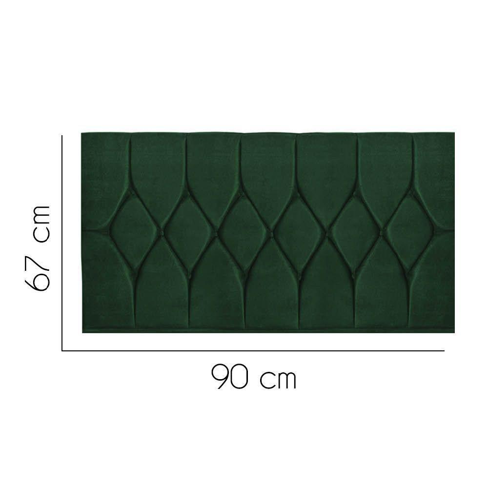 Painel Estofada Istambul Botão Capitonê 90cm Solteiro Para Cama Box Quarto Suede Verde - Gat Magazine - 2