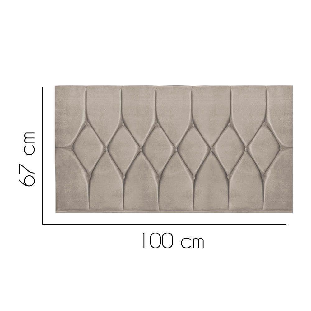 Painel Estofada Istambul Botão Capitonê 100cm Solteiro Para Cama Box Quarto Suede Bege - Gat Magazine - 2