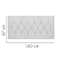 Painel Estofada Istambul Botão Capitonê 160cm Queen Size Para Cama Box Quarto Suede Branco - Gat Magazine - 2