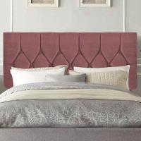 Painel Estofada Istambul Botão Capitonê 160cm Queen Size Para Cama Box Quarto Suede Rose Gold - Gat Magazine - 1