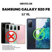 Kit Capa Silicon Veloz E Película Hydrogel Hd Para Samsung Galaxy S20 Fe - Gshield - 9