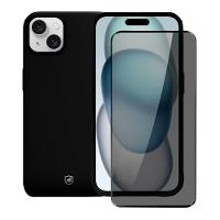Kit Capa Silicon Cloud E Pelicula Defender Pro Privacidade Para Iphone 15 Plus - Gshield - 1