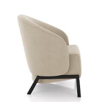 Kit 2 Poltronas Decorativa Sala De Estar Kenya Pés Em Ferro Veludo Preto/bege G33 - Gran Belo - 2