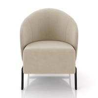 Kit 2 Poltronas Decorativa Sala De Estar Kenya Pés Em Ferro Veludo Preto/bege G33 - Gran Belo