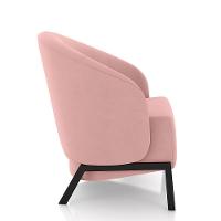 Kit 2 Poltronas Decorativa Sala De Estar Kenya Pés Em Ferro Veludo Preto/rosê G33 - Gran Belo - 2