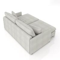 Sofá Reclinável E Retrátil Gandalf Bipartido 234cm Caixa Zero Com Almofadas Bouclê Cinza G33 - Gran - 5