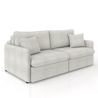 Sofá Reclinável E Retrátil Gandalf Bipartido 234cm Caixa Zero Com Almofadas Bouclê Cinza G33 - Gran - 7