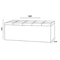 Kit Cabeceira E Calçadeira Baú Casal Queen 1,60m Roma Suede Marrom Dal Poz Estofados - 2