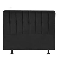 Cabeceira Estofada Kiara 195cm King Size Box Quarto Suede Preto - Gat Magazine - 3