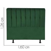 Cabeceira Estofada Kiara 160cm Queen Size Box Quarto Suede Verde - Gat Magazine - 2