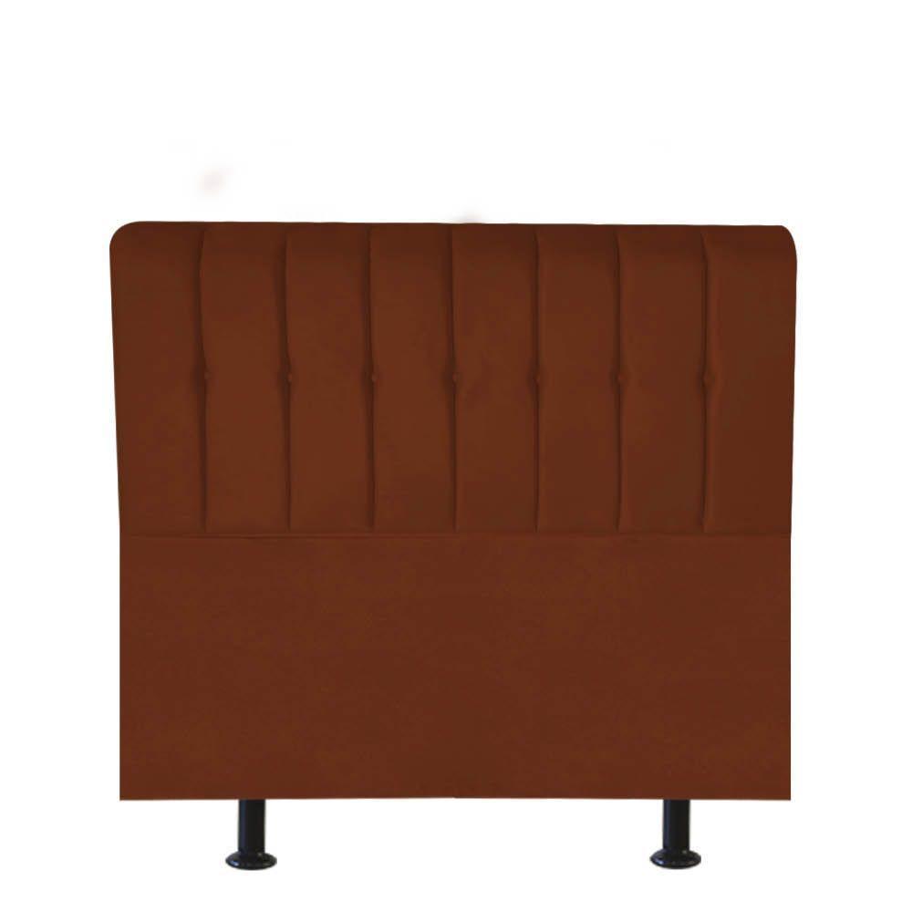 Cabeceira Estofada Kiara 90cm Solteiro Box Quarto Suede Terracota Telha - Gat Magazine - 1