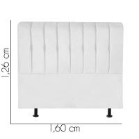 Cabeceira Estofada Kiara 160cm Queen Size Box Quarto Suede Branco - Gat Magazine - 3