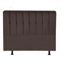 Cabeceira Estofada Kiara 195cm King Size Box Quarto Suede Marrom - Gat Magazine - 3